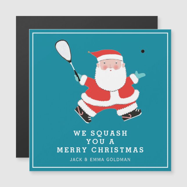 Funny Squash Sports Holiday Gift Cards (Front/Back)