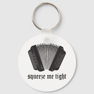 Funny Squeeze Me Tight Accordion Gift Key Ring