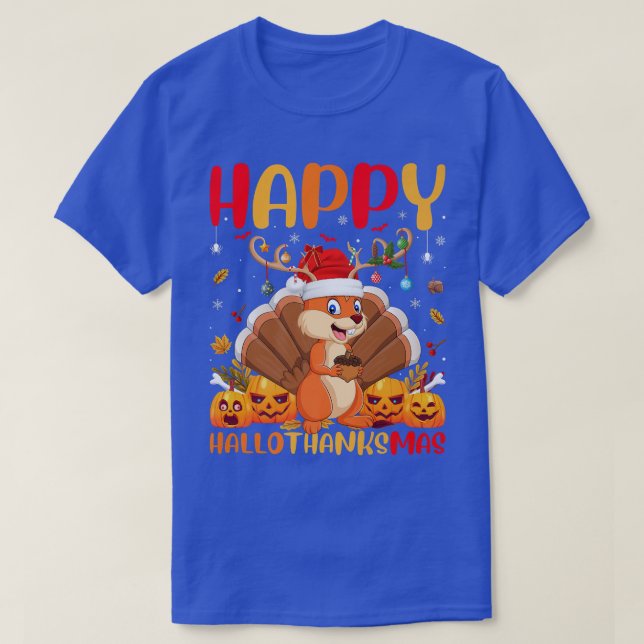 Funny Squirrel Animal Lover Happy Squirrel HelloTh T-Shirt (Design Front)