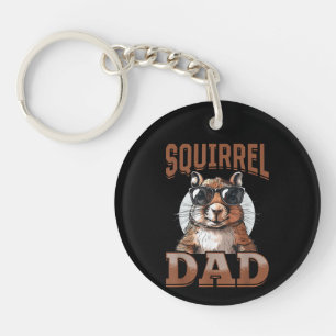 Funny Squirrel Animal Squirrel Dad Key Ring