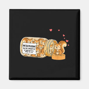 Funny Squirrel Anti Depressant Zoo Boys Girls Kids Magnet