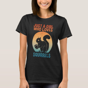 Funny Squirrel Art For Girls Women Mum Chipmunk Lo T-Shirt