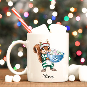 Funny Squirrel Christmas Mug