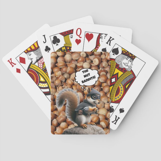 Funny Squirrel Classic Playing Cards (Back)