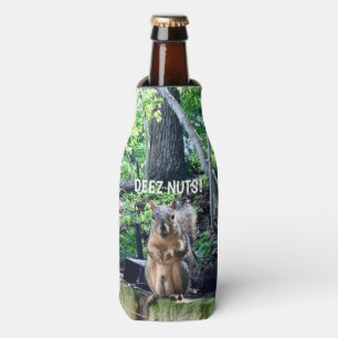 Funny Squirrel Deez Nuts Inappropriate Humour Bottle Cooler