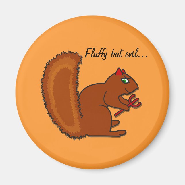 Funny Squirrel Fluffy but evil... Magnet (Front)
