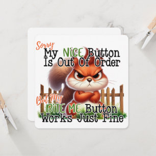 Funny Squirrel  Invitation