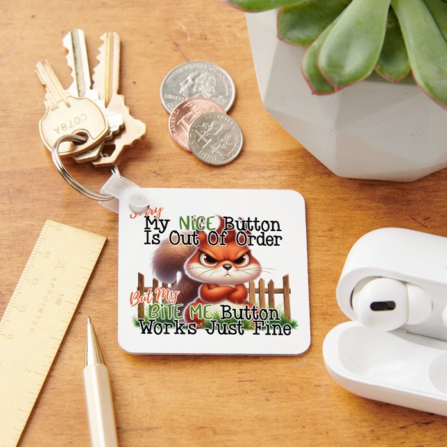 Funny Squirrel  Key Ring (Desk)