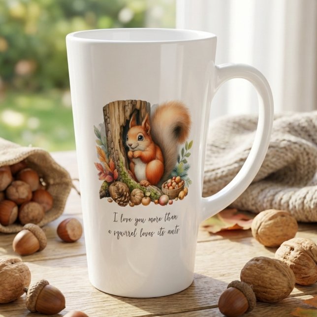 Funny Squirrel Latte Mug – Romantic Quote (Creator Uploaded)