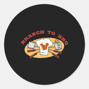 Funny Squirrel Meat Bbq And Grilling Classic Round Sticker