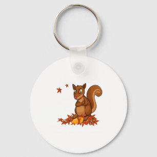 Funny Squirrel Nuts Mens Animal Wildlife Humor Key Ring