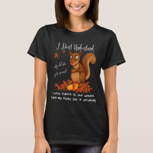 Funny Squirrel Nuts Mens Animal Wildlife Humor T-Shirt