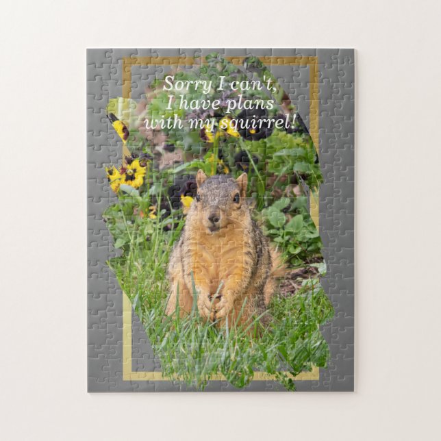 Funny Squirrel  Sorry, I can't Quote  Jigsaw Puzzle (Vertical)
