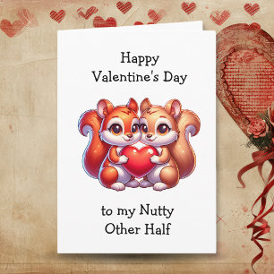 Funny Squirrel Valentine's Day Personalised Photo Card