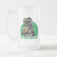 Funny St. Pat-T-Rex Celebration Beer-Loving Dino