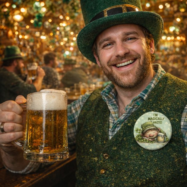 Funny St. Patrick’s Day Drinking Humor 6 Cm Round Badge (Creator Uploaded)