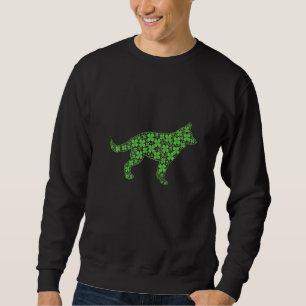 Funny St Patrick S Day German Shepherd Dog Shamroc Sweatshirt