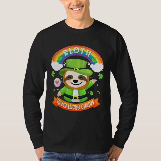 Funny St Patrick S Day Sloth Is My T-Shirt (Front)