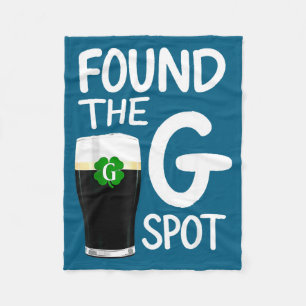 Funny st patricks beer shirt found the g spot Funn Fleece Blanket