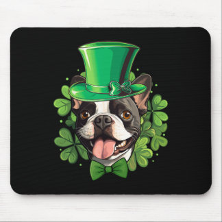 Funny St Patricks Boston Terrier  Mouse Mat