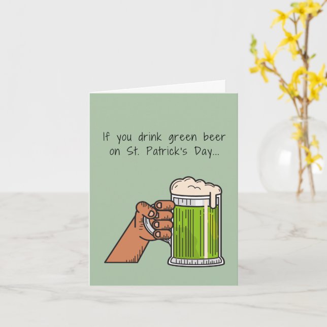 Funny St. Patrick's day Card (Yellow Flower)