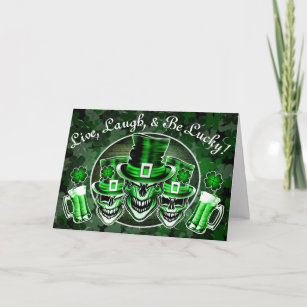 Funny St. Patrick's Day Card: Irish Skulls Card