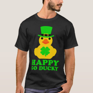 Funny St Patrick's Day Cool Rubber Duck Hat Four L T-Shirt