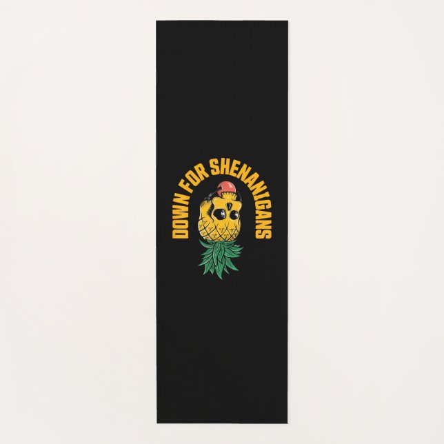 Funny St Patricks Day Down For Shenanigans Swinger Yoga Mat (Front)