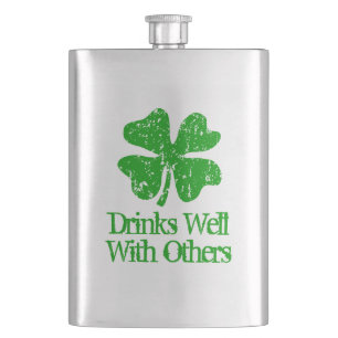 Funny St Patrick's Day drink flask for Irish party