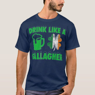Funny St Patricks Day Drinking Distressed Gift T-Shirt