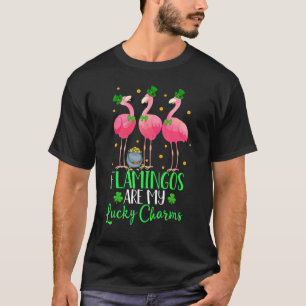 Funny St Patrick's Day Flamingos Are My Lucky Char T-Shirt