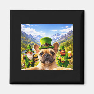 Funny st patricks day french bulldog selfie with magnet