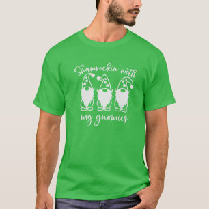 Funny St. Patricks Day Gnomies Shamrockin T-Shirt