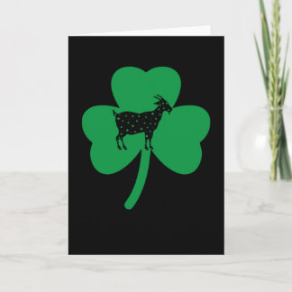 Funny St. Patrick's Day Goat Shamrock Card