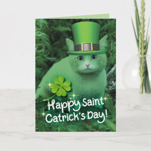 Funny St. Patrick's Day Green With Hat Card