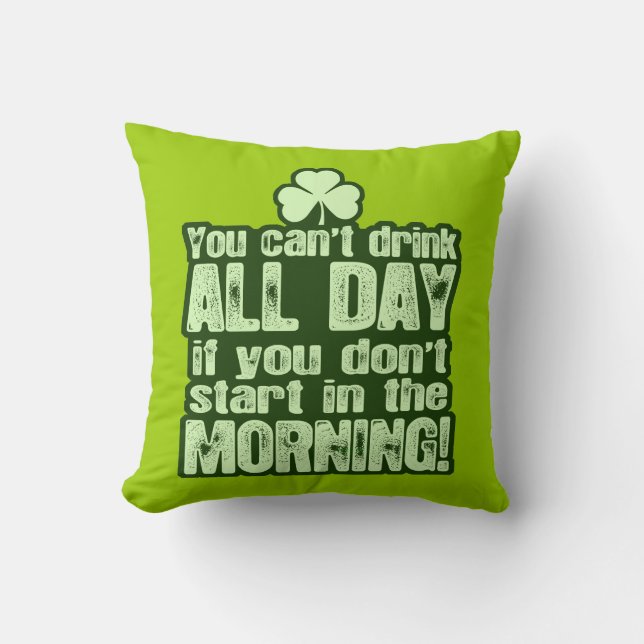 Funny St Patrick's Day Irish Cushion (Front)