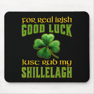 Funny St Patricks Day Irish Good Luck Shillelagh Mouse Mat