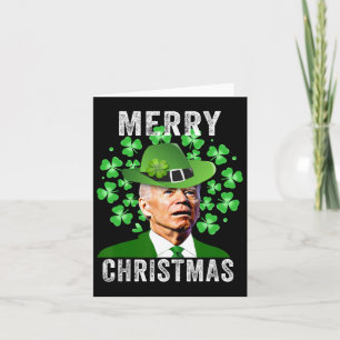 Funny St. Patricks Day Joe Biden Confused Merry Ch Card