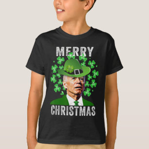 Funny St. Patricks Day Joe Biden Confused Merry Ch T-Shirt