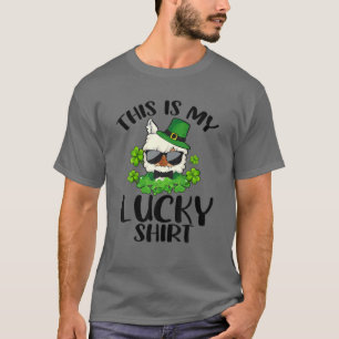 Funny St Patrick's Day Llama This Is My Lucky T-Shirt