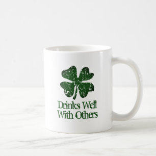 Funny St Patrick's Day lucky clover coffee mug