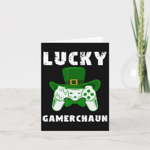 Funny St. Patrick's Day Lucky Gamer Video Game Gam Card
