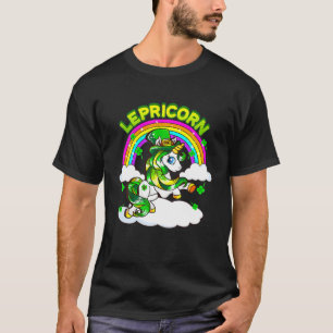Funny St Patrick's Day Lucky Lepricorn Unicorn Rai T-Shirt