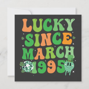 Funny St Patrick's Day Lucky Since March 1995 Invitation