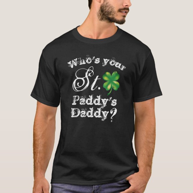 Funny St. Patrick's Day Men's Black  T-Shirt (Front)