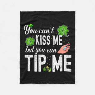 Funny St Patricks Day Nail Tech Waitress Waiter Ti Fleece Blanket