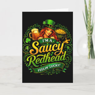 Funny st. patrick's day on the redhead the redhead card