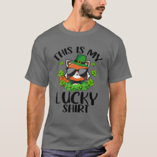 Funny St Patrick's Day Red Panda This Is My Lucky T-Shirt