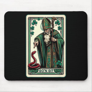 Funny St Patricks Day Tarot Card Go'n Git St Patri Mouse Mat