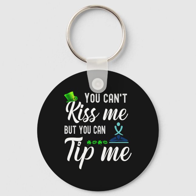 Funny St Patricks Day Tee Mage Therapist Men Women Key Ring (Front)